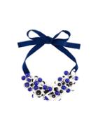 P.a.r.o.s.h. Floral Motif Short Necklace, Women's, Blue