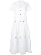 Mira Mikati Contrast Button Shirt Dress - White