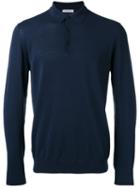 Boglioli Longsleeved Polo Shirt, Men's, Size: Medium, Blue, Cotton
