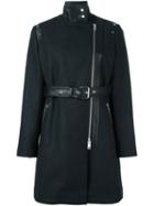 Diesel 'suel Danh' Coat, Women's, Size: Small, Black, Goat Skin/nylon/polyester/other Fibers