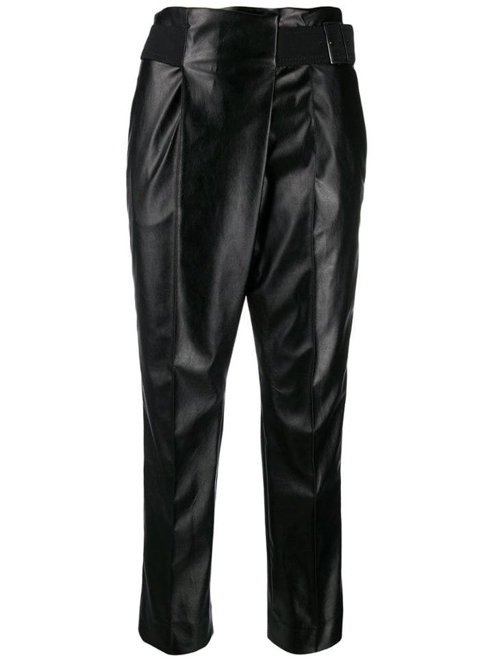 Dorothee Schumacher Faux Leather Belted Trousers - Black