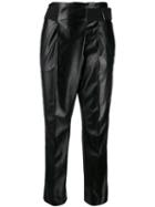 Dorothee Schumacher Faux Leather Belted Trousers - Black
