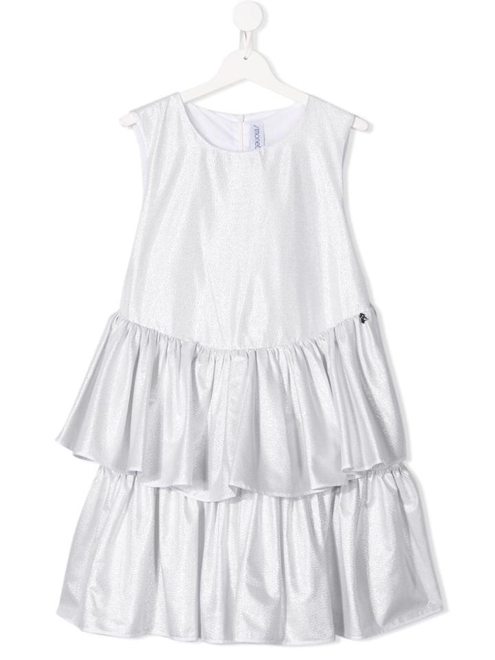 Simonetta Teen Ruffled Dress - White
