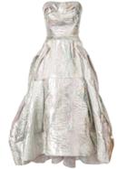 Maticevski - Metallic (grey) Flared Dress - Women - Silk/polyamide/spandex/elastane - 10, Silk/polyamide/spandex/elastane