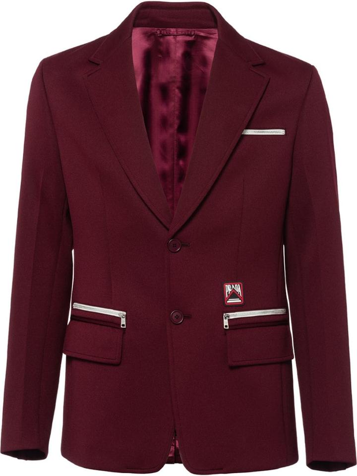 Prada Technical Jersey Jacket - Red