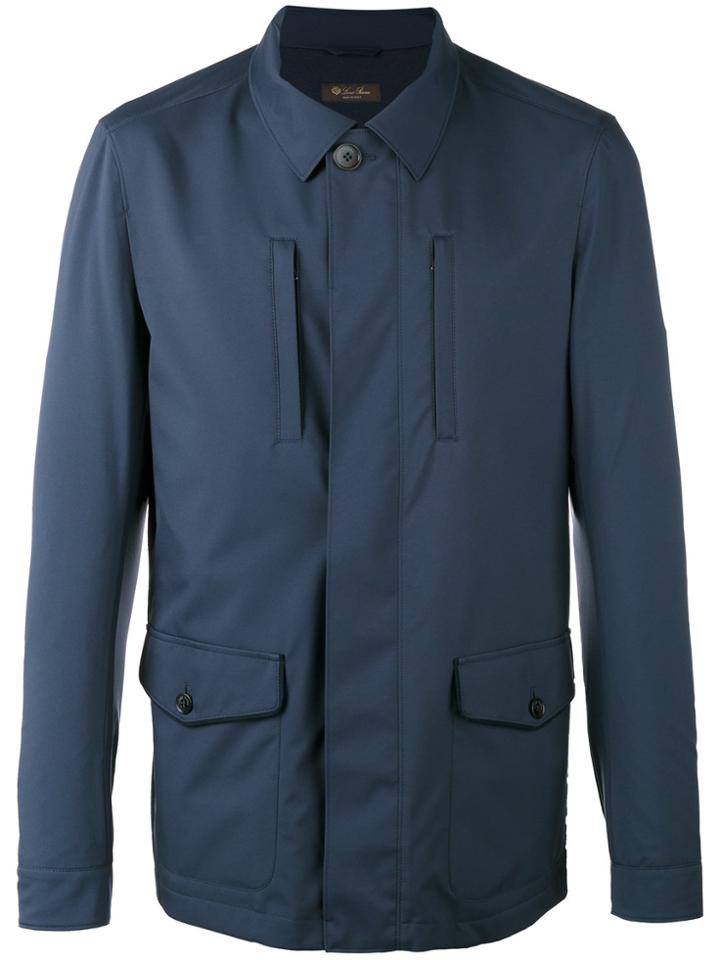 Loro Piana Concealed Shirt Jacket - Blue