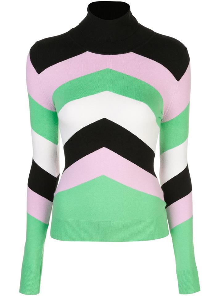 Joostricot Striped Slim-fit Jumper - Green