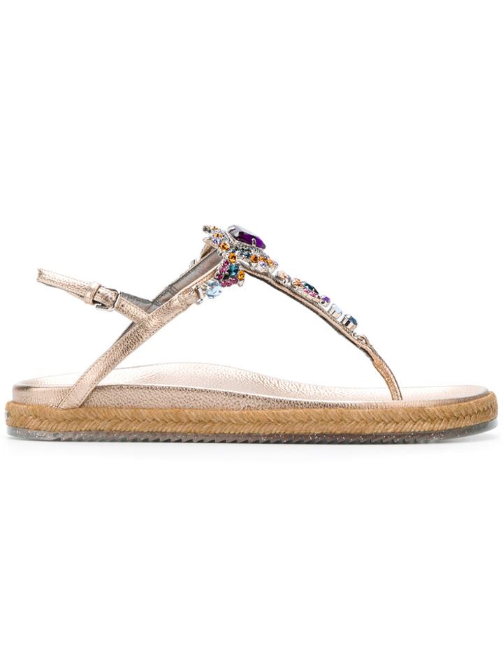 Jimmy Choo 'neal' Embellished Sandals - Multicolour