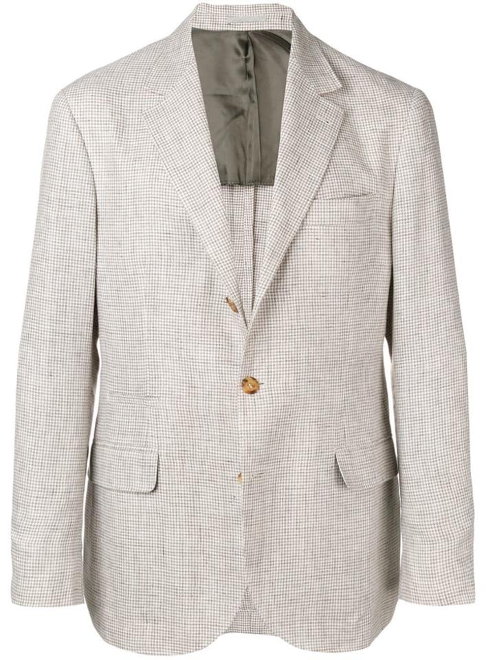 Brunello Cucinelli Micro Houndstooth Blazer - Neutrals