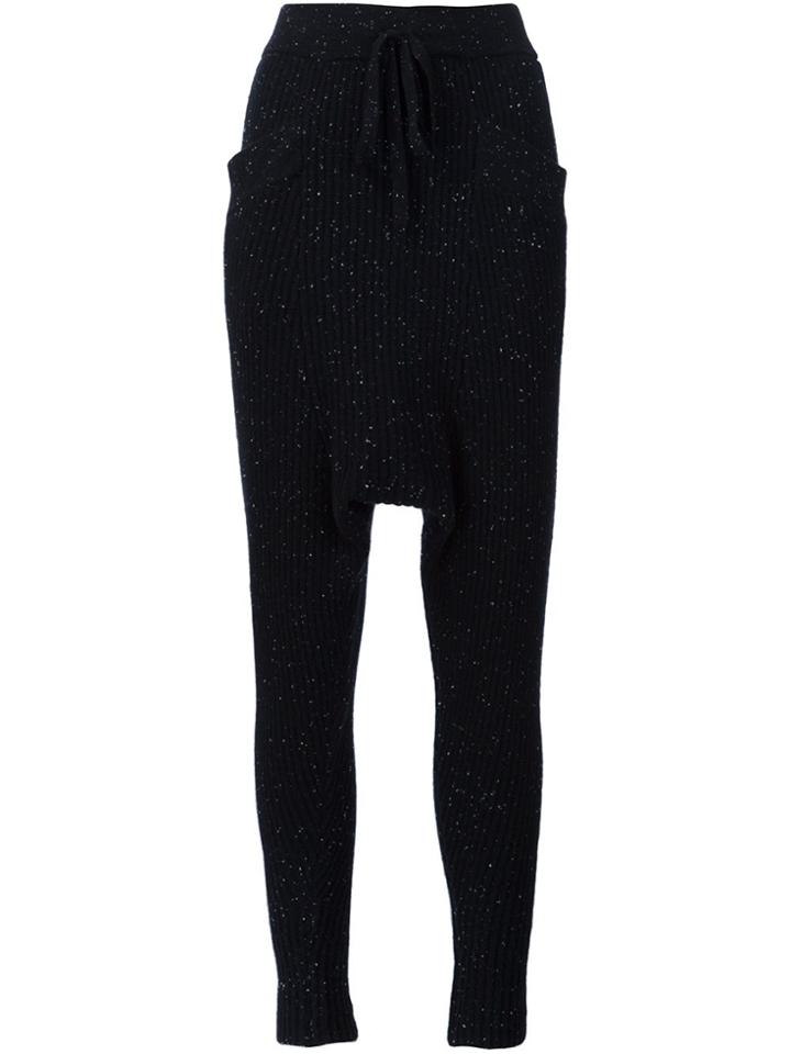 Baja East Cashmere Harem Trousers - Black