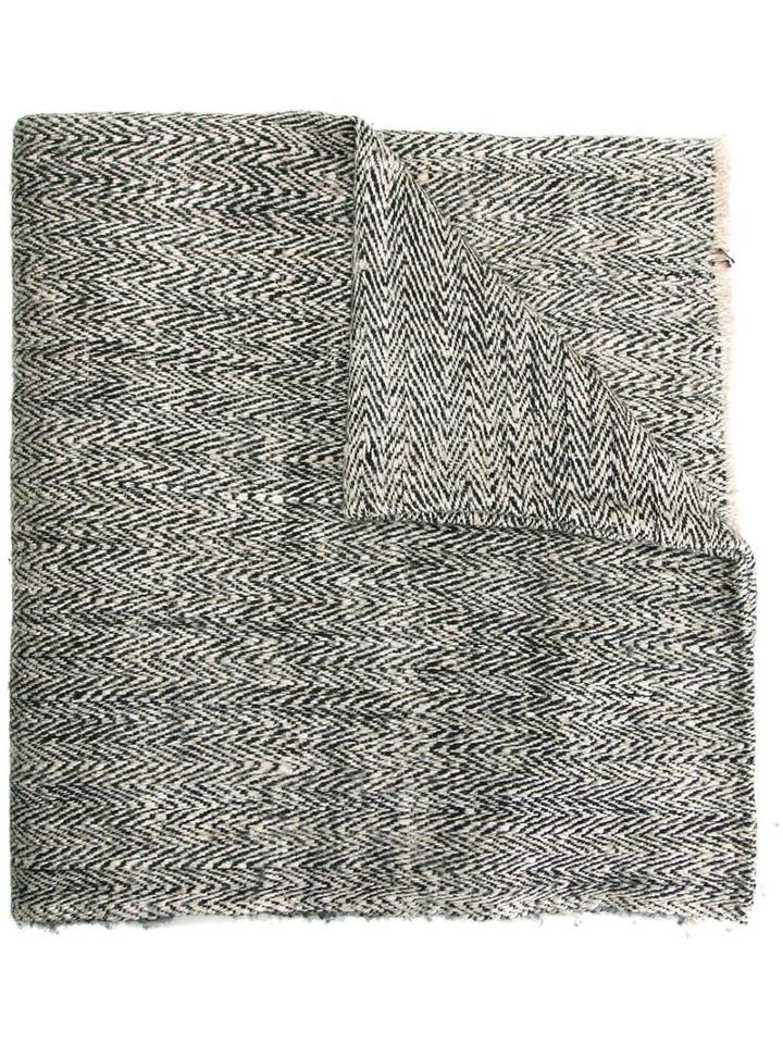 Denis Colomb 'ise' Scarf, Men's, Grey, Wool