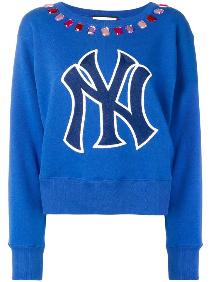 Gucci Ny Embellished Sweater - Blue