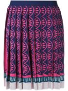Mary Katrantzou - Exene Knitted Knife Pleat Skirt - Women - Polyamide/polyester/viscose - S, Pink, Polyamide/polyester/viscose