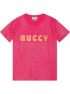 Gucci Guccy Print T-shirt - Pink