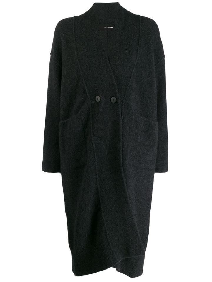 Isabel Benenato Double Breasted Cardigan - Grey