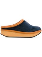 See By Chloé Wedge Fur Slippers - Blue