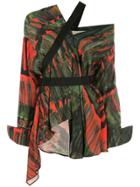Palmer / Harding Printed Asymmetric Shirt - Green