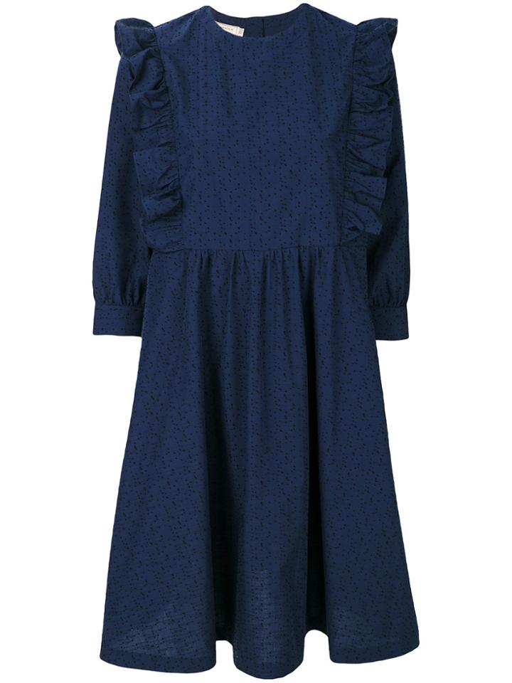 Maison Kitsuné Maiko Frill-trim Dress - Blue