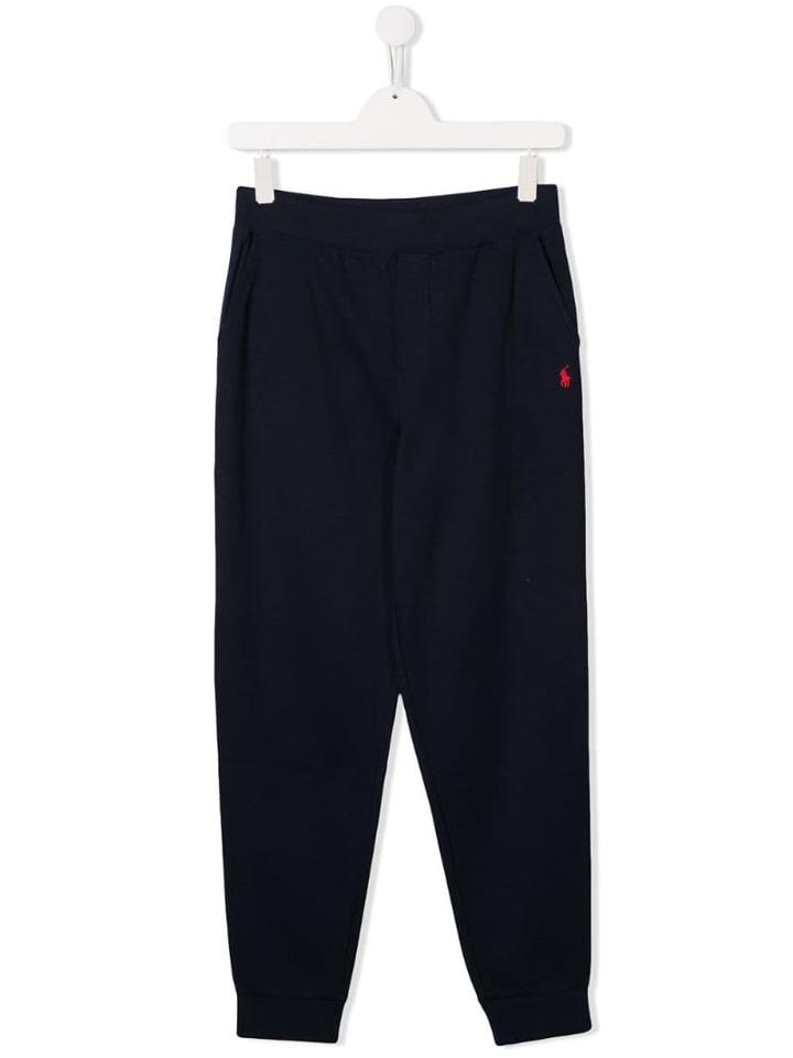 Ralph Lauren Kids Teen Embroidered Logo Track Pants - Blue