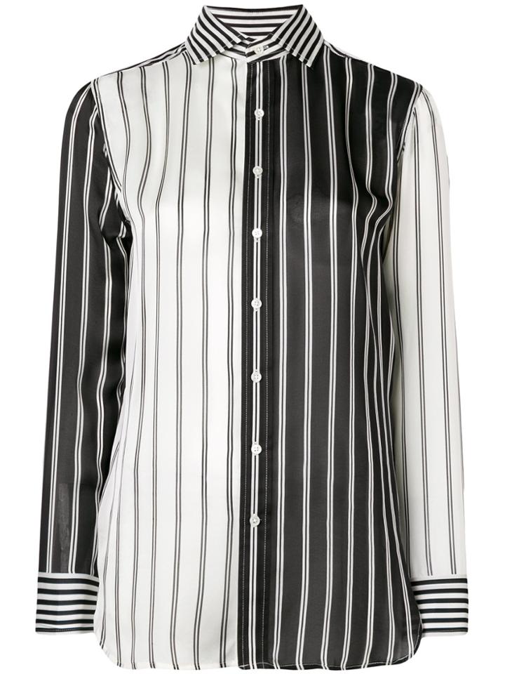 Polo Ralph Lauren Contrast Panel Striped Shirt - Black