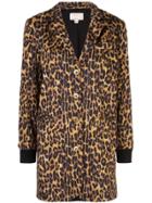 Nicole Miller Furry Leopard Jacket - Brown