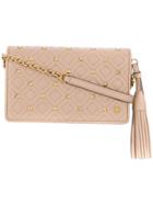 Tory Burch Fleming Stud Chain Wallet - Neutrals