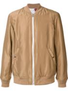 Undercover Zipped Bomber Jacket, Men's, Size: 3, Nude/neutrals, Silk/cotton