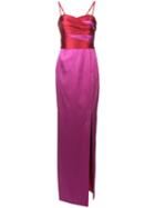 Marchesa Notte Colour-block Column Gown - Pink