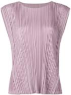 Pleats Please By Issey Miyake Pleated Sleeveless Blouse - Pink &