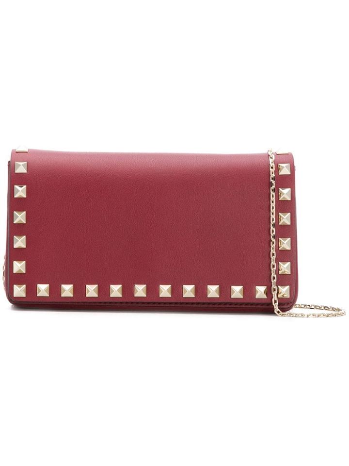 Valentino Rockstud Pouch - Red