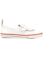 Chanel Vintage Fringed Loafer Sneakers - White