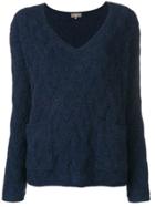 N.peal Basketweave Cashmere Sweater - Blue
