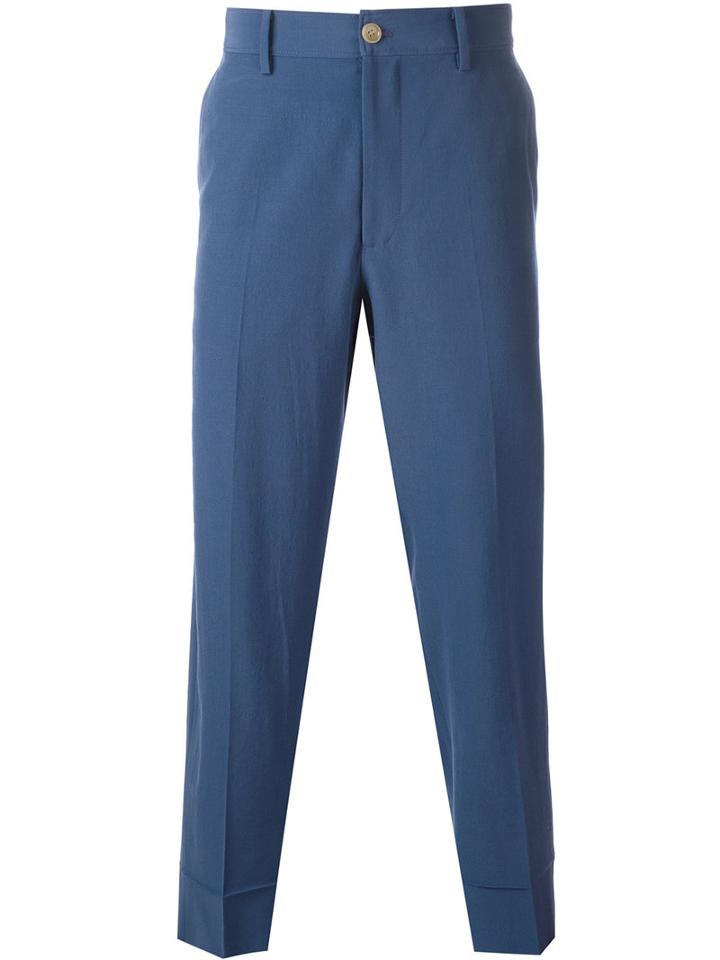 Gucci - Vintage Wool Trousers - Men - Cotton/wool - 50, Blue, Cotton/wool