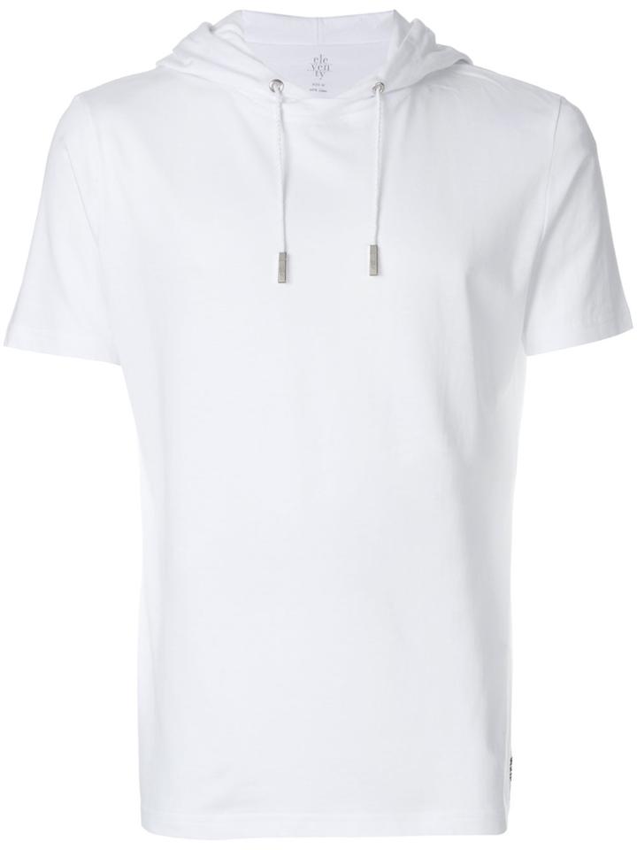 Eleventy Short-sleeve Hooded Top - White