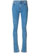 Ssheena Half Bleach High-waisted Jeans - Blue