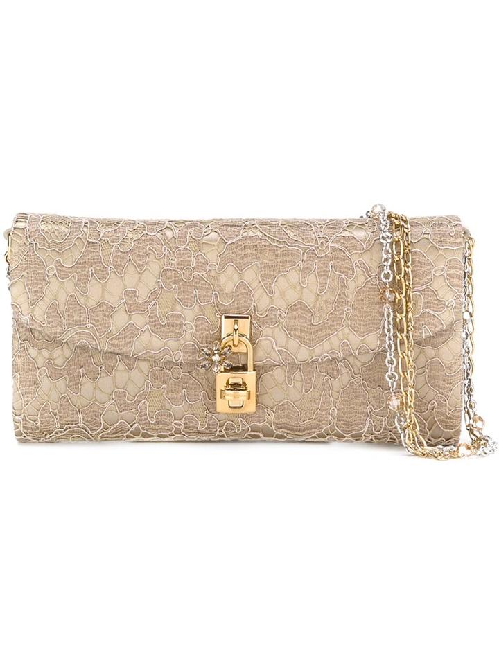 Dolce & Gabbana 'dolce' Clutch, Women's, Nude/neutrals
