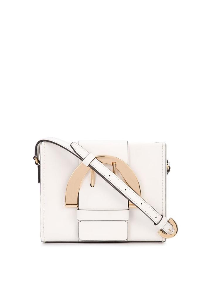Zac Zac Posen Biba Buckle Large Box Crossbody Bag - White