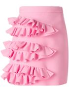 Msgm Ruffled Skirt - Pink & Purple