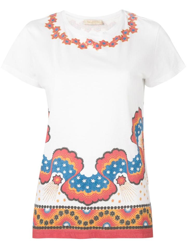 Valentino 'rockstud Star Stripes' T-shirt - White