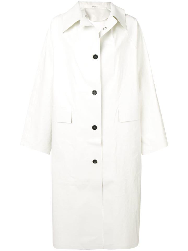 Kassl Oversized Trench Coat - White