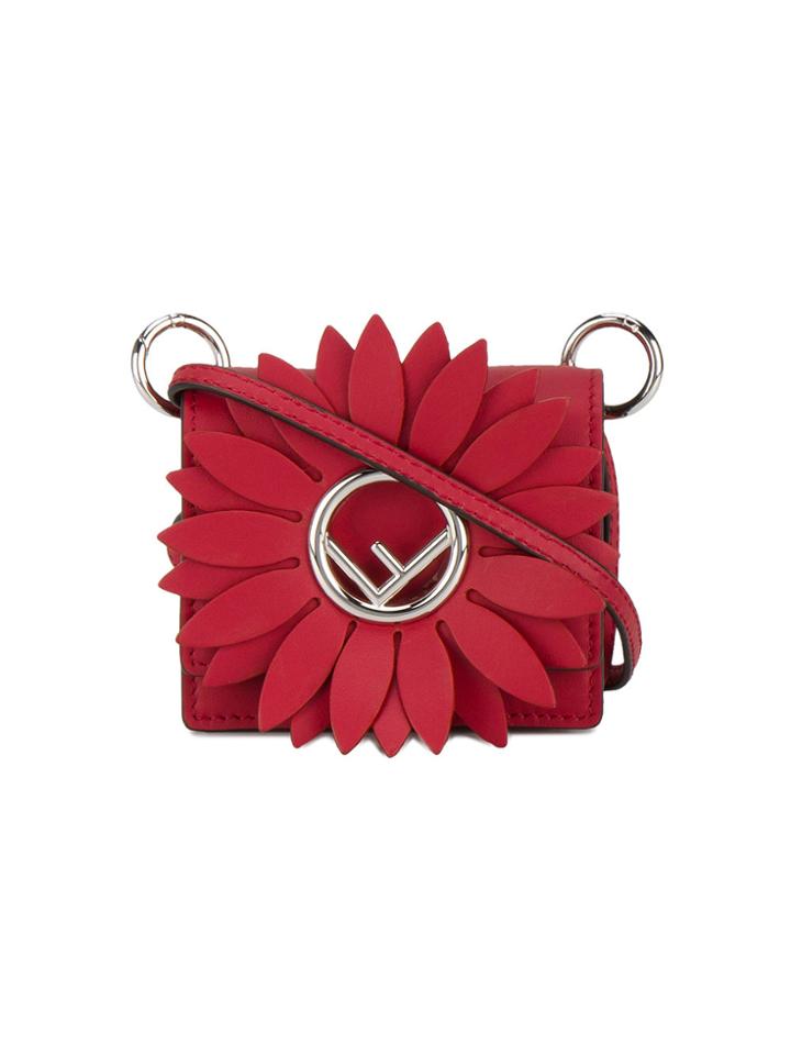 Fendi Micro Red Leather Kan I F Bag
