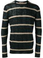 Nuur Striped Jumper, Men's, Size: 52, Black, Cotton/linen/flax/polyester