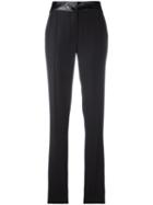 Courrèges Straight-leg Trousers, Women's, Size: 36, Blue, Wool/cotton/polyurethane/cupro