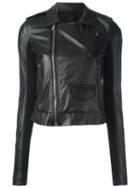 Rick Owens Biker Jacket, Women's, Size: 38, Black, Wool/cupro/cotton/leather