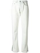 Msgm Boyfriend Jeans, Women's, Size: 42, White, Cotton/polyester