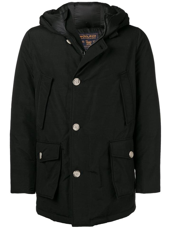Woolrich Cargo Pocket Hooded Jacket - Black