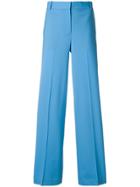 Theory Wide Leg Tailored Trousers - Blue