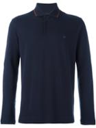 Z Zegna Chest Logo Polo Shirt, Men's, Size: Xl, Blue, Cotton
