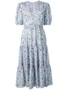 Tory Burch Floral Print Lace Dress - Blue