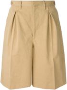 Off-white Pleated Knee Shorts, Men's, Size: Small, Nude/neutrals, Cotton/viscose